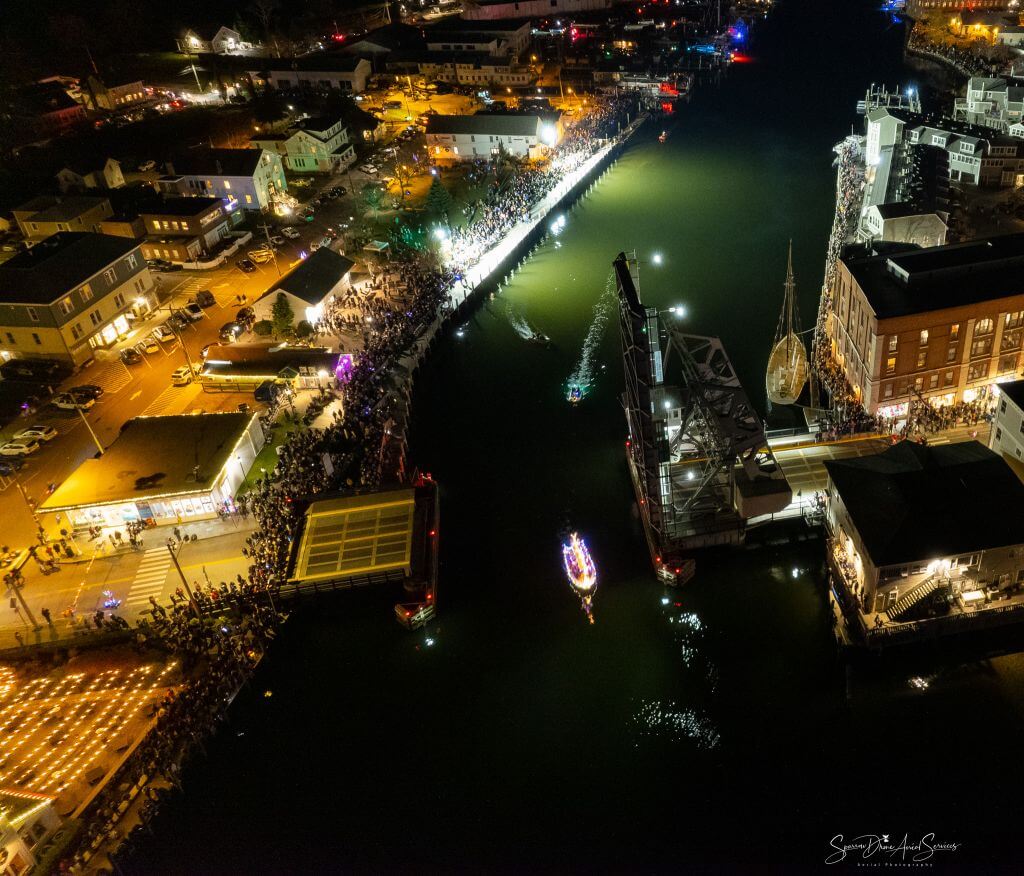 Santa Arrives by Tugboat & The Lighted Boat Parade, Mystic Boat Parade 2024